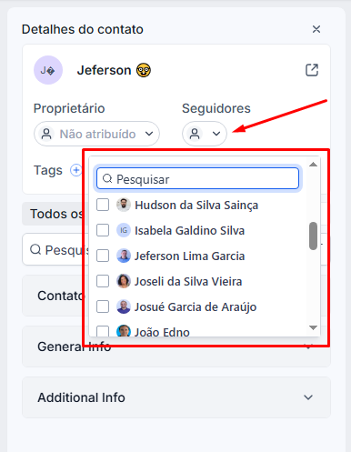 Situação do Contato