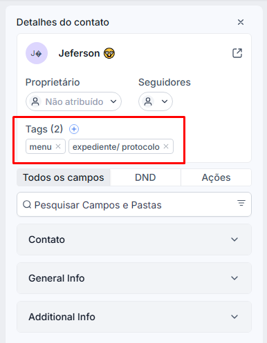 Situação do Contato