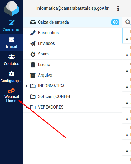 Menu superior direito com seta apontando para Alterar Senha